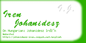 iren johanidesz business card